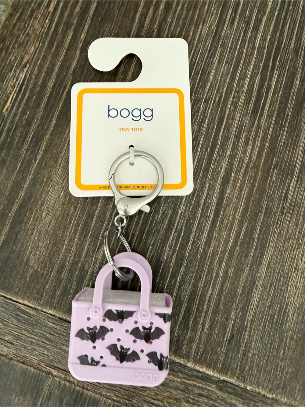 NWT Bogg Bag Halloween Mini Bat Keychain
